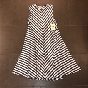 Big girls.  Navy and White Stripes.